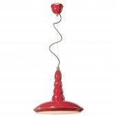 piros keramia fuggesztek lampa vilagitas szines valaszthato szin retro modern kulonleges stilus lakas etterem haloszoba etkezo konyha nappali.jpg